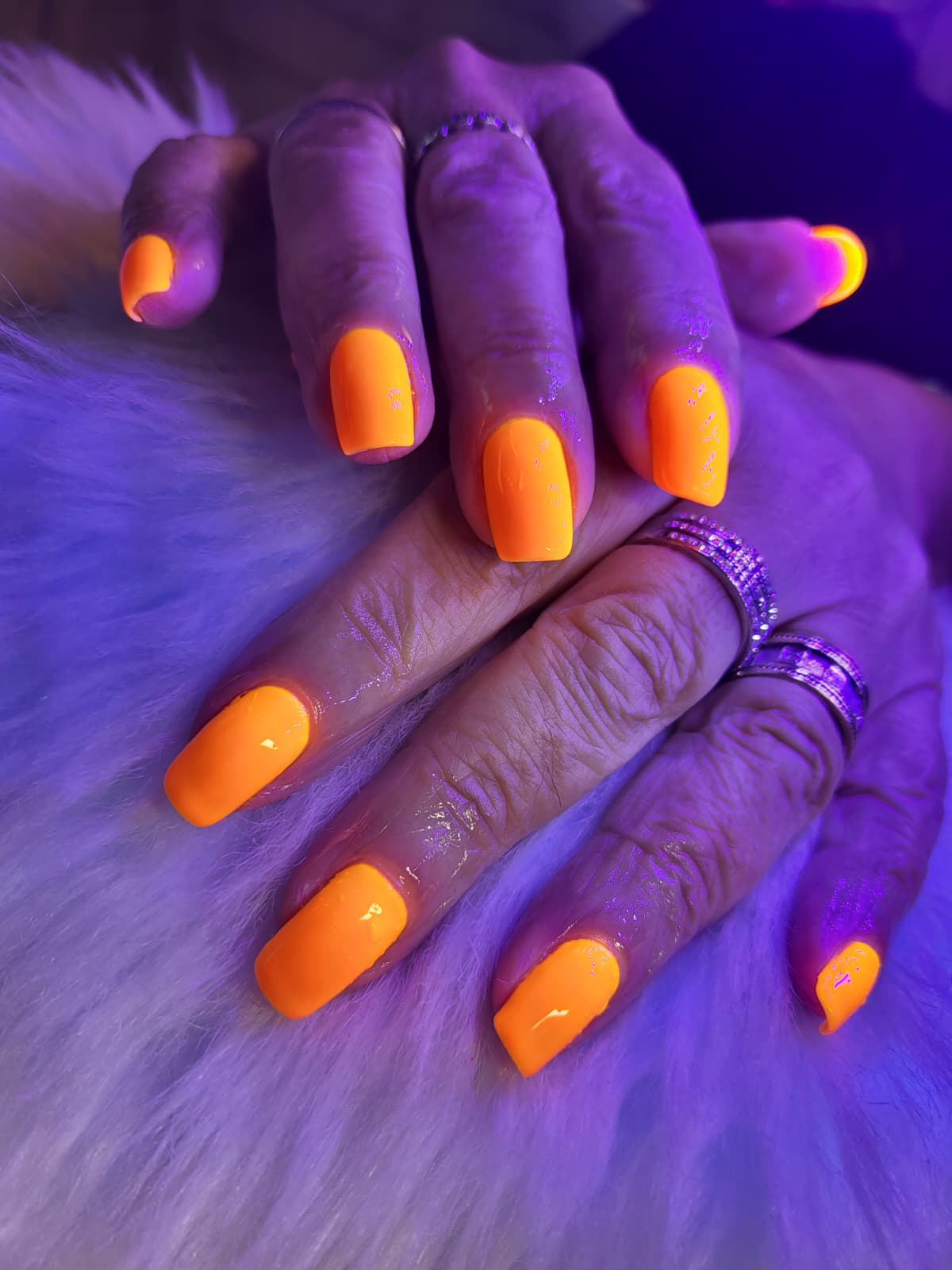 Neon orange glow